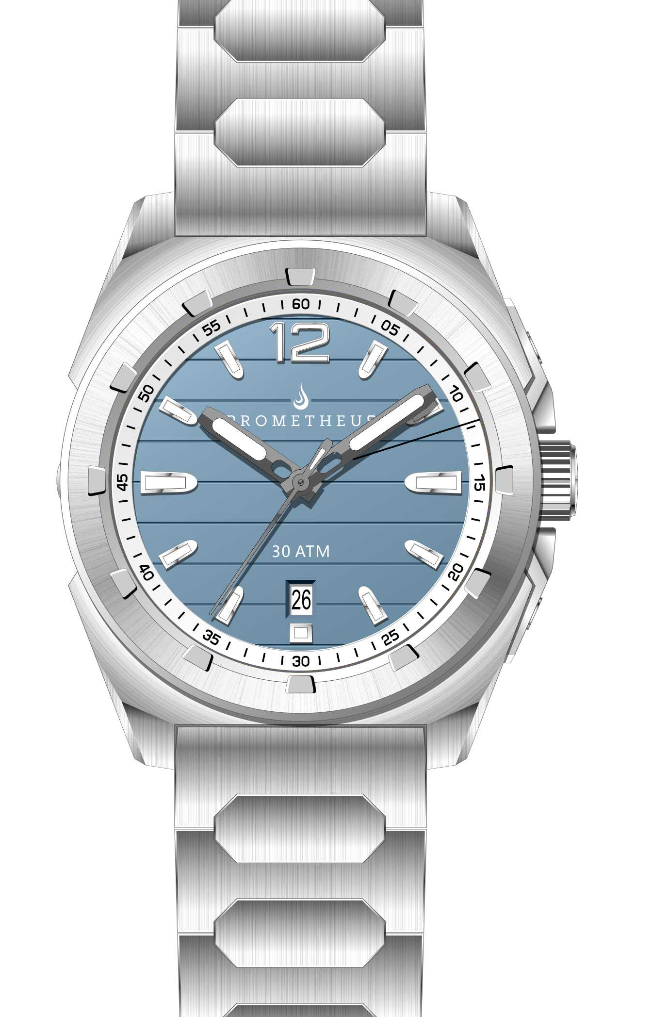 Prometheus Jamanta Pastel Blue Dial Date Miyota 9015