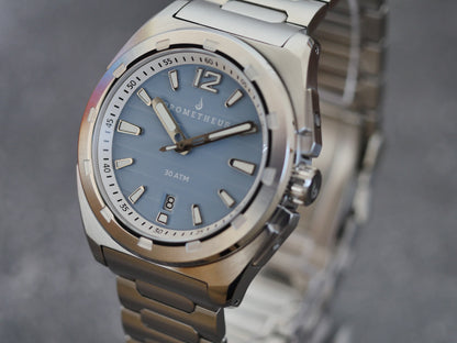 Prometheus Jamanta Pastel Blue Dial Date Miyota 9015